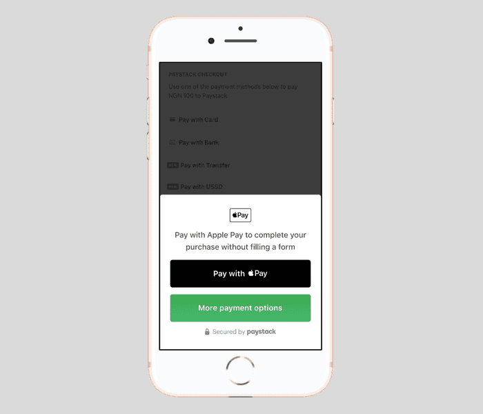 Image of a pre-checkout modal on an iPhone